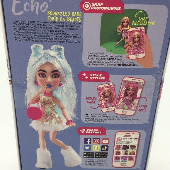 Snapstar Echo Fashion Doll Blue Hair Yellow Dress with Accessories - Picture 7 of 11